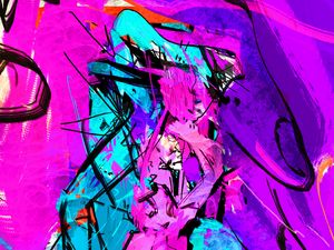 Preview wallpaper paint, lines, multicolored, canvas, abstraction