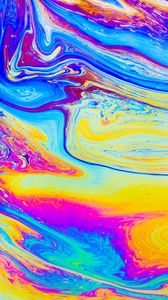 Preview wallpaper paint, lines, wavy, bright, colorful