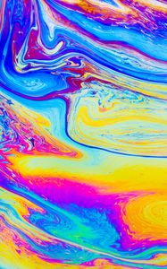 Preview wallpaper paint, lines, wavy, bright, colorful