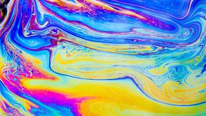 Preview wallpaper paint, lines, wavy, bright, colorful