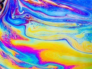 Preview wallpaper paint, lines, wavy, bright, colorful