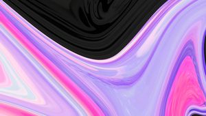 Preview wallpaper paint, lines, wavy, pink, black, lilac