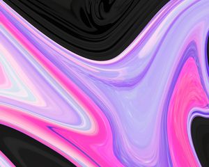 Preview wallpaper paint, lines, wavy, pink, black, lilac