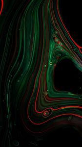 Preview wallpaper paint, liquid, bubbles, stains, abstraction, green