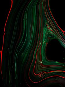 Preview wallpaper paint, liquid, bubbles, stains, abstraction, green