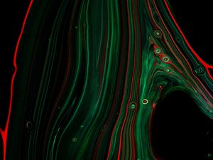 Preview wallpaper paint, liquid, bubbles, stains, abstraction, green