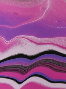 Preview wallpaper paint, liquid, bubbles, stains, abstraction, pink