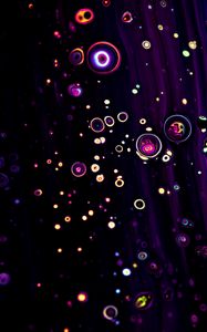 Preview wallpaper paint, liquid, bubbles, abstraction, dark