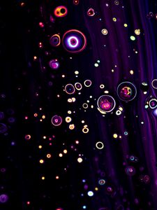 Preview wallpaper paint, liquid, bubbles, abstraction, dark