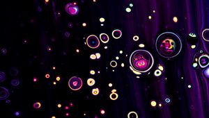 Preview wallpaper paint, liquid, bubbles, abstraction, dark