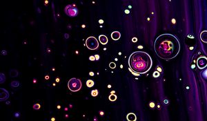 Preview wallpaper paint, liquid, bubbles, abstraction, dark