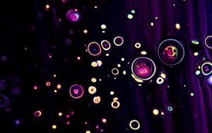 Preview wallpaper paint, liquid, bubbles, abstraction, dark