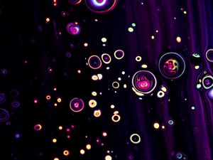 Preview wallpaper paint, liquid, bubbles, abstraction, dark