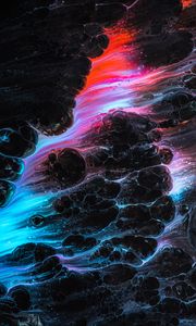Preview wallpaper paint, liquid, bubbles, stains, abstraction