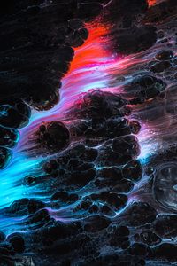 Preview wallpaper paint, liquid, bubbles, stains, abstraction