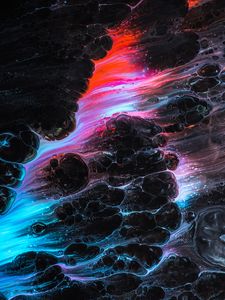 Preview wallpaper paint, liquid, bubbles, stains, abstraction