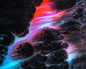 Preview wallpaper paint, liquid, bubbles, stains, abstraction