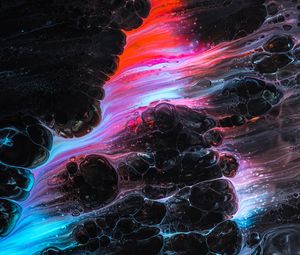 Preview wallpaper paint, liquid, bubbles, stains, abstraction
