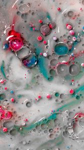 Preview wallpaper paint, liquid, bubbles, mixing, abstraction