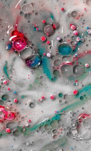 Preview wallpaper paint, liquid, bubbles, mixing, abstraction