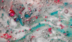 Preview wallpaper paint, liquid, bubbles, mixing, abstraction