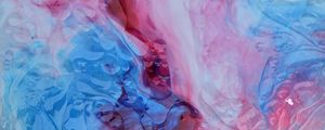 Preview wallpaper paint, liquid, bubbles, abstraction, blue, pink