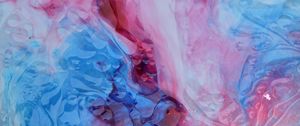 Preview wallpaper paint, liquid, bubbles, abstraction, blue, pink