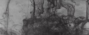 Preview wallpaper paint, liquid, bw, clots