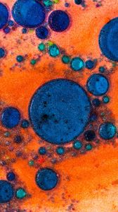 Preview wallpaper paint, liquid, drops, colorful, macro