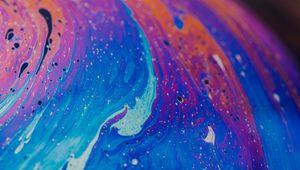 Preview wallpaper paint, liquid, fluid art, multicolored, stains