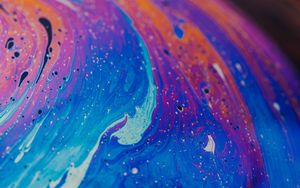 Preview wallpaper paint, liquid, fluid art, multicolored, stains