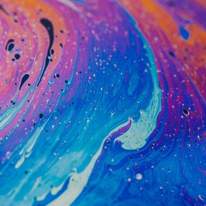 Preview wallpaper paint, liquid, fluid art, multicolored, stains