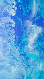 Preview wallpaper paint, liquid, fluid art, stains, spots, blue
