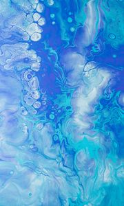 Preview wallpaper paint, liquid, fluid art, stains, spots, blue