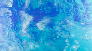 Preview wallpaper paint, liquid, fluid art, stains, spots, blue