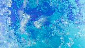 Preview wallpaper paint, liquid, fluid art, stains, spots, blue