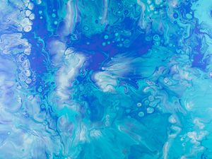 Preview wallpaper paint, liquid, fluid art, stains, spots, blue