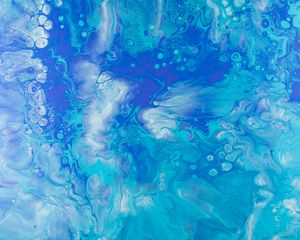 Preview wallpaper paint, liquid, fluid art, stains, spots, blue