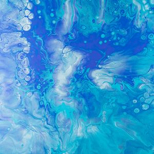 Preview wallpaper paint, liquid, fluid art, stains, spots, blue