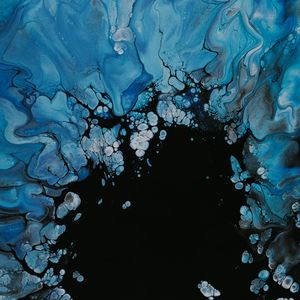 Preview wallpaper paint, liquid, fluid art, stains, blue, spots