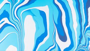 Preview wallpaper paint, liquid, fluid art, stains, stripes, blue