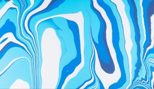 Preview wallpaper paint, liquid, fluid art, stains, stripes, blue