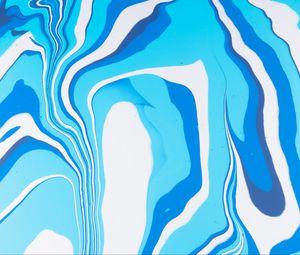 Preview wallpaper paint, liquid, fluid art, stains, stripes, blue