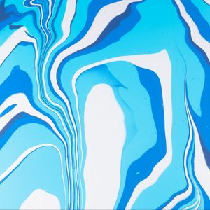 Preview wallpaper paint, liquid, fluid art, stains, stripes, blue