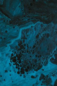 Preview wallpaper paint, liquid, fluid art, stains, blue, spots, dark