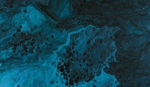 Preview wallpaper paint, liquid, fluid art, stains, blue, spots, dark