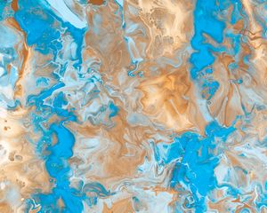 Preview wallpaper paint, liquid, fluid art, stains, blue, brown, distortion