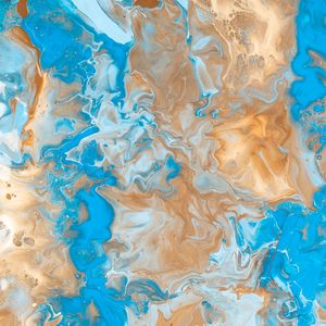 Preview wallpaper paint, liquid, fluid art, stains, blue, brown, distortion