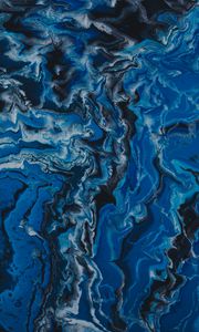 Preview wallpaper paint, liquid, fluid art, stains, wave, blue
