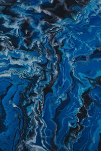 Preview wallpaper paint, liquid, fluid art, stains, wave, blue